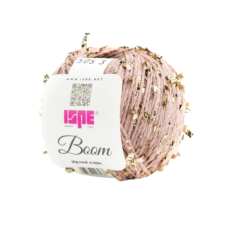 Filato Boom ISPE con Fibra Metallica 50g 125m - Cotone Lurex per Ferri e Uncinetto