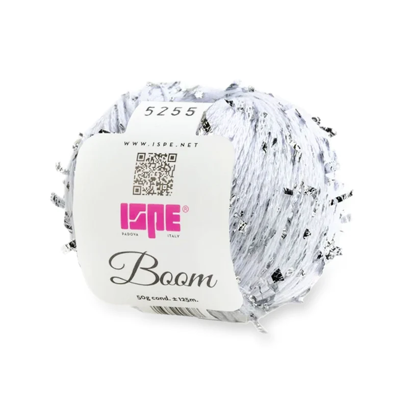 Filato Boom ISPE con Fibra Metallica 50g 125m - Cotone Lurex per Ferri e Uncinetto