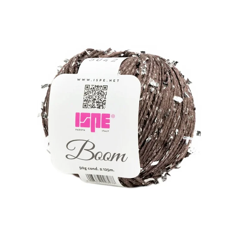 Filato Boom ISPE con Fibra Metallica 50g 125m - Cotone Lurex per Ferri e Uncinetto