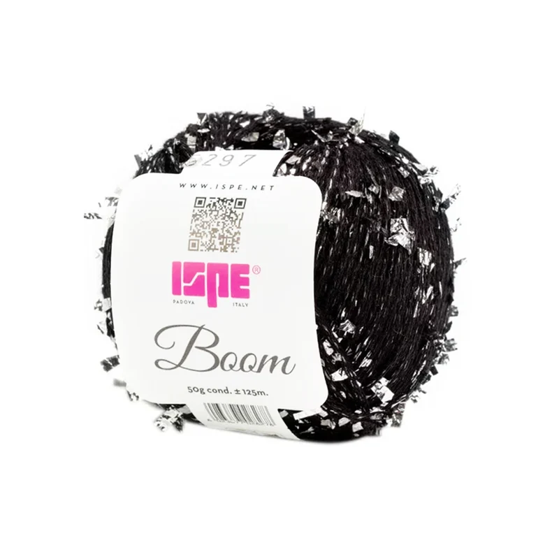 Filato Boom ISPE con Fibra Metallica 50g 125m - Cotone Lurex per Ferri e Uncinetto