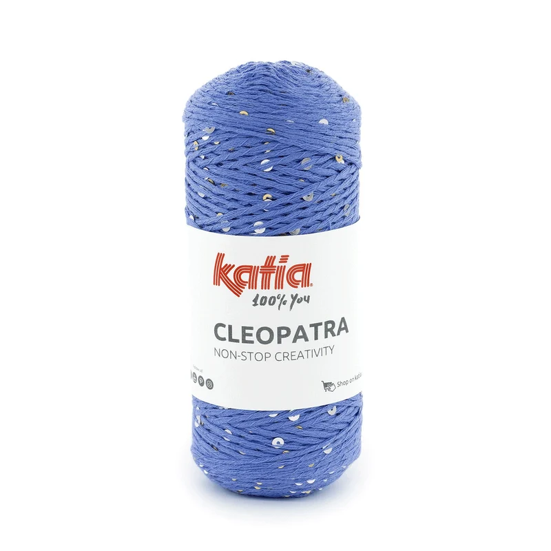 Filato Katia Cleopatra con Paillettes Oro e Argento – Cotone Luminoso per Top, Cappelli e Accessori Glam