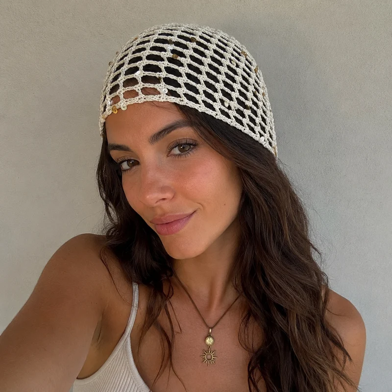 Filato Katia Cleopatra con Paillettes Oro e Argento – Cotone Luminoso per Top, Cappelli e Accessori Glam