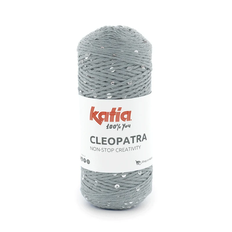 Filato Katia Cleopatra con Paillettes Oro e Argento – Cotone Luminoso per Top, Cappelli e Accessori Glam