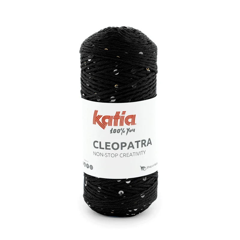Filato Katia Cleopatra con Paillettes Oro e Argento – Cotone Luminoso per Top, Cappelli e Accessori Glam