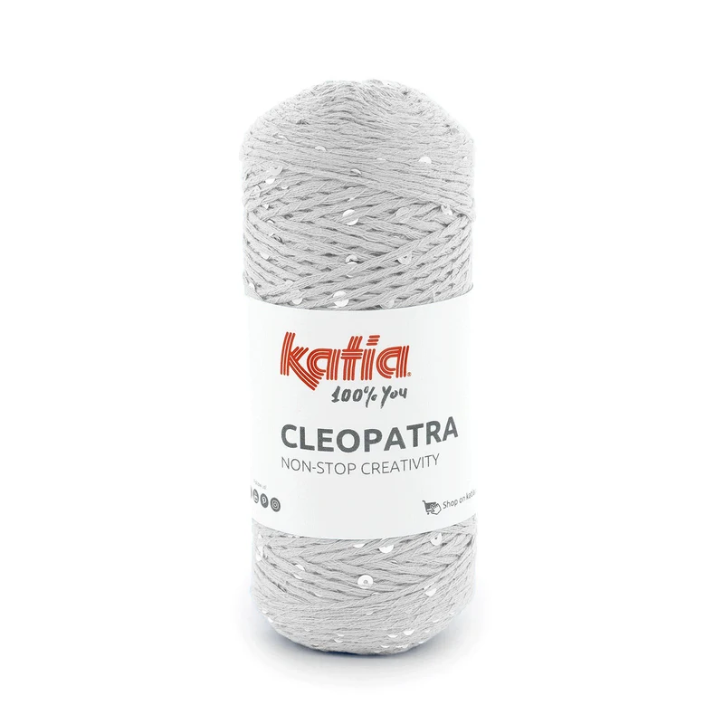 Filato Katia Cleopatra con Paillettes Oro e Argento – Cotone Luminoso per Top, Cappelli e Accessori Glam