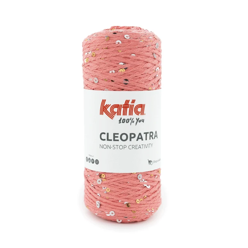 Filato Katia Cleopatra con Paillettes Oro e Argento – Cotone Luminoso per Top, Cappelli e Accessori Glam