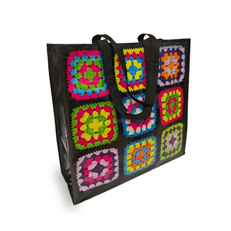Borsa Porta Lavoro per Uncinetto e Maglia – Granny Square