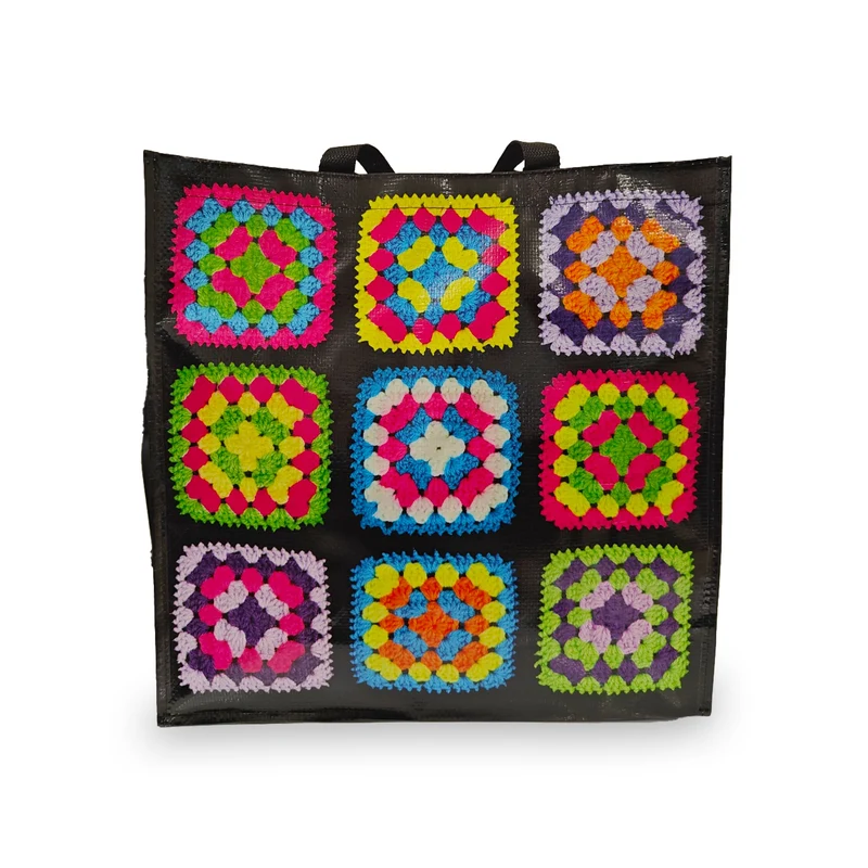 Borsa Porta Lavoro per Uncinetto e Maglia – Granny Square
