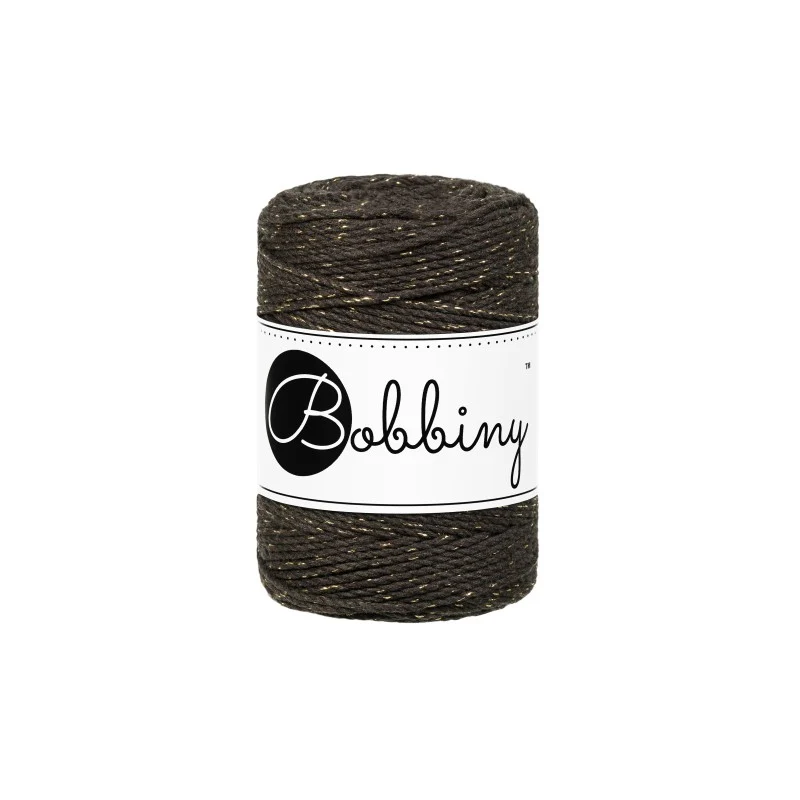 Bobbiny Makramee-Kordel, dreifach gedreht, 1,5 mm, 3PLY MAKRAMEE-SCHNUR GOLDEN ESPRESSO