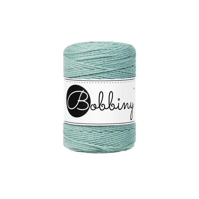 Bobbiny Makramee-Kordel, dreifach gedreht, 1,5 mm, 3PLY MAKRAMEE-SCHNUR DUCK EGG BLUE