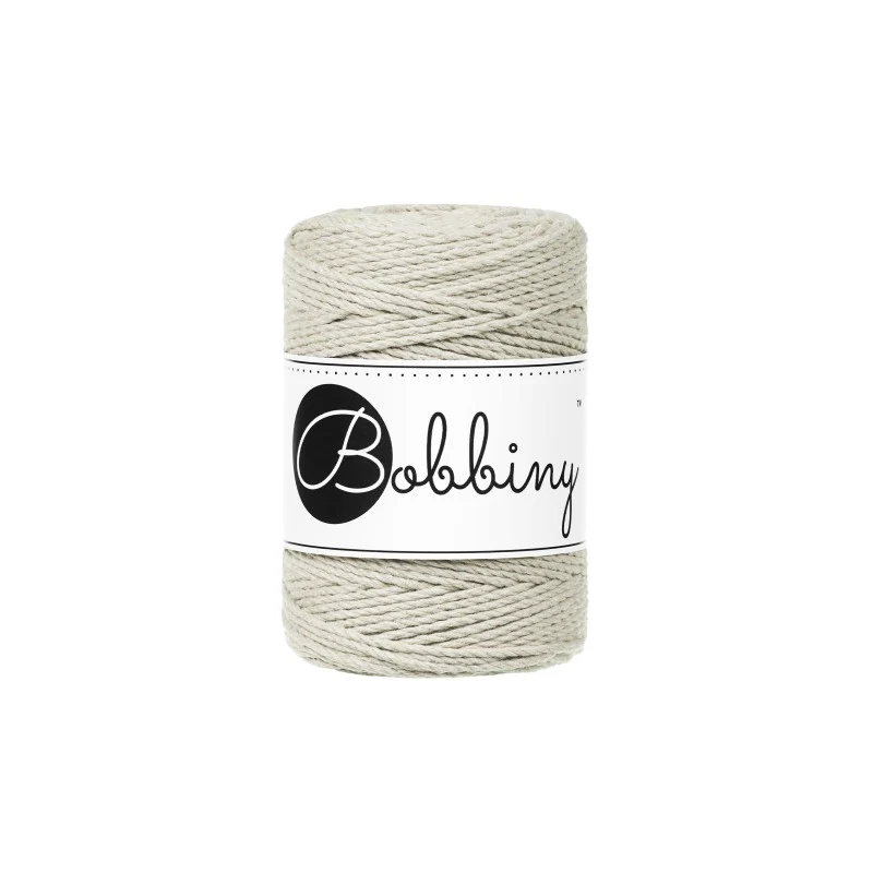 Bobbiny Makramee-Kordel, dreifach gedreht, 1,5 mm, 3PLY MAKRAMEE-SCHNUR PALE OLIVE