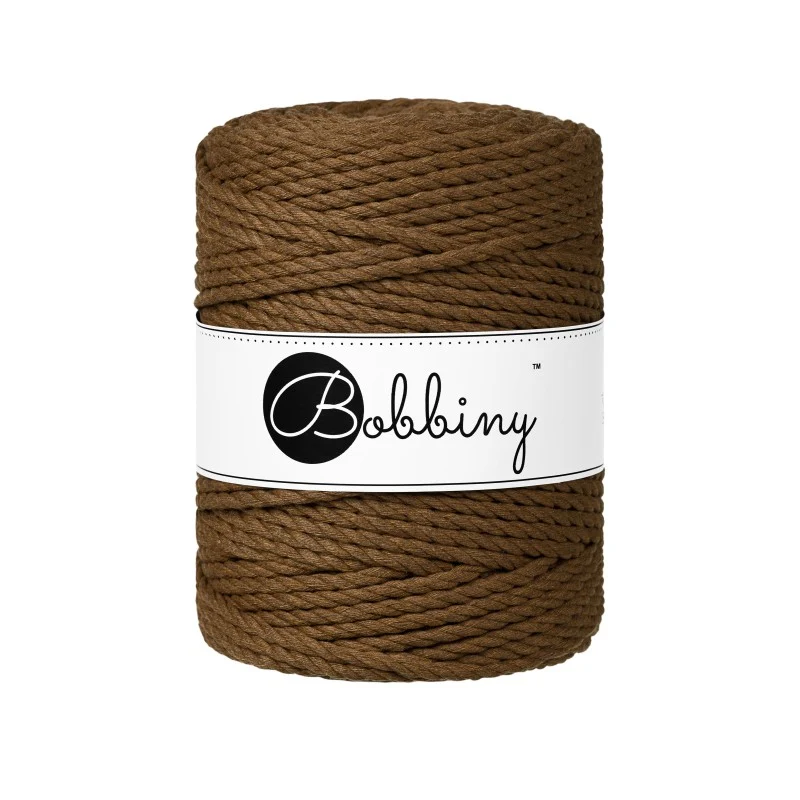 Bobbiny Makramee-Kordel, dreifach gedreht, 5 mm, 3PLY MAKRAMEE-SCHNUR NUT BROWN
