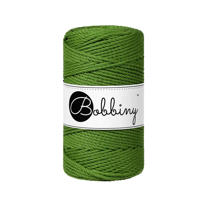 Bobbiny Makramee-Kordel, dreifach gedreht, 3 mm, 3PLY MAKRAMEE-SCHNUR MOSS GREEN