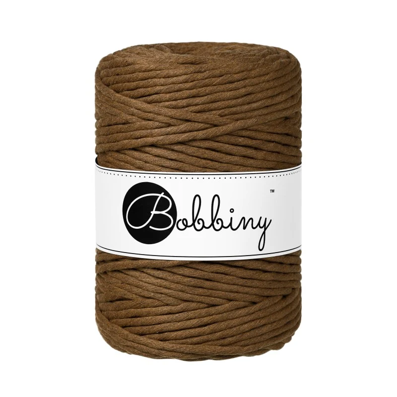 Bobbiny Makramee-Kordel, einfach gedreht, 5 mm, NUT BROWN