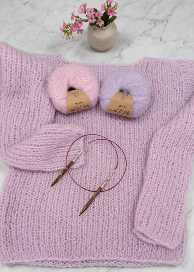 Pull Spazzolato – Fatto a Mano in Mohair e Seta