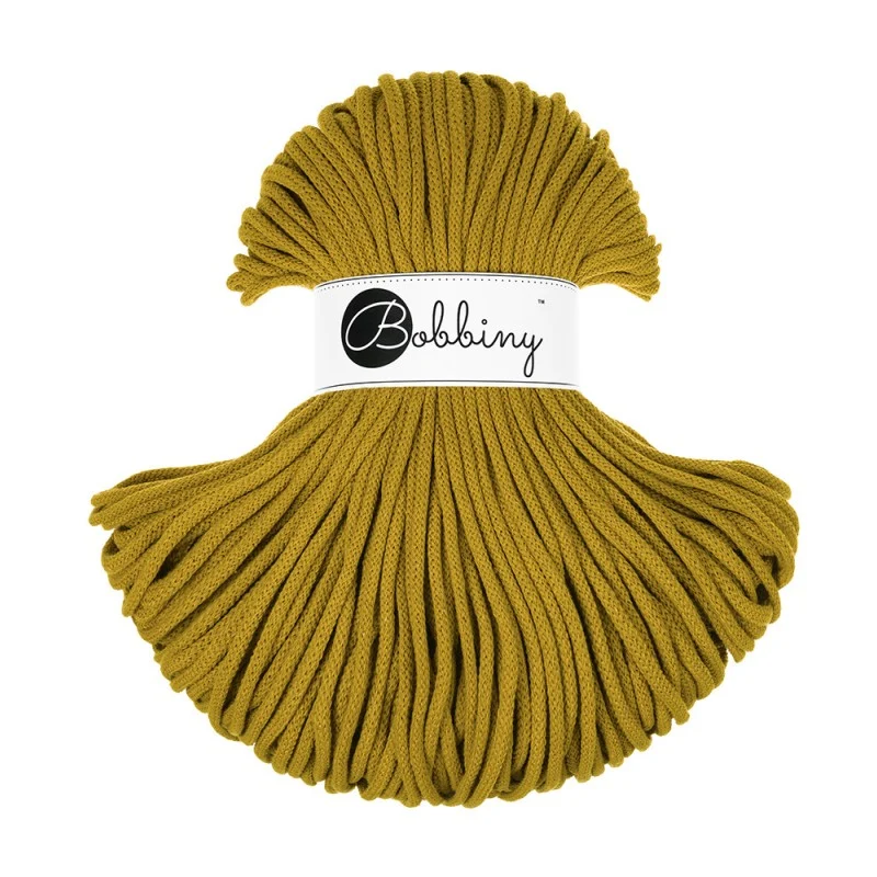 Bobbiny Flechtkordel, 5 mm, Spicy Yellow