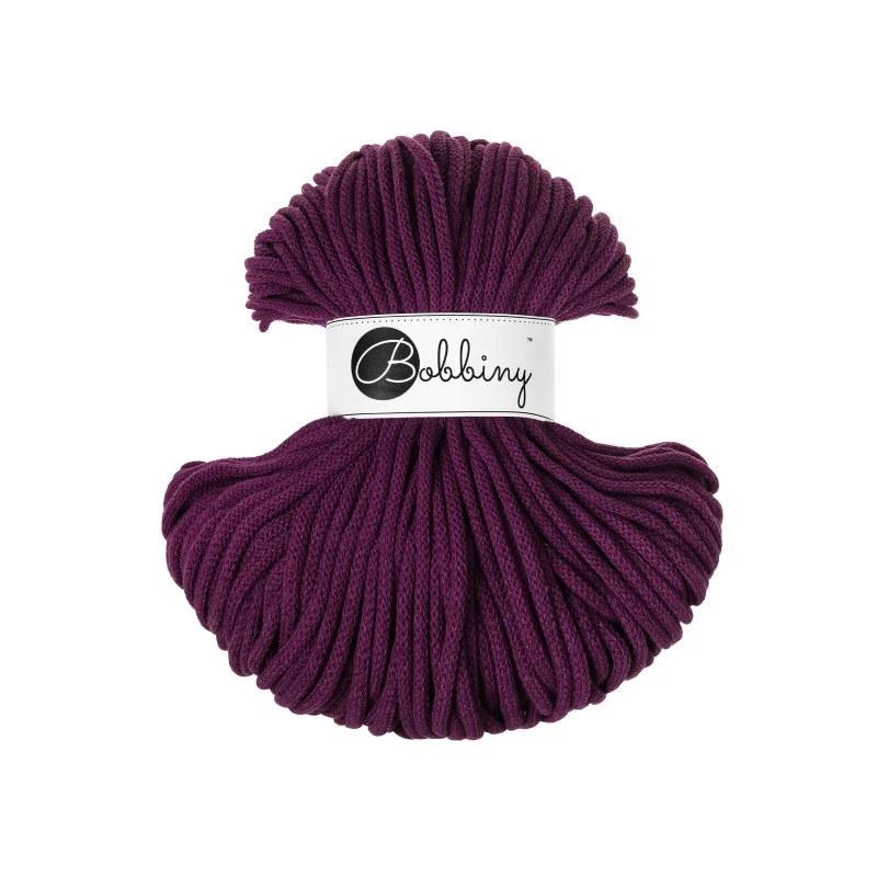 Bobbiny Flechtkordel, 5 mm, Aubergine