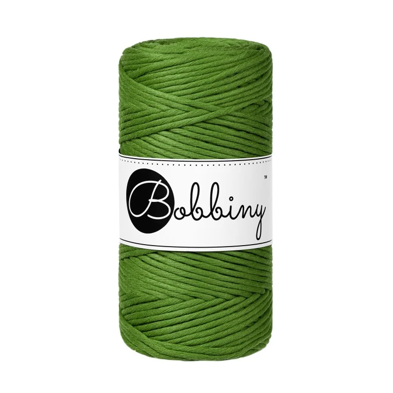 Bobbiny Makramee-Kordel, einfach gedreht, 3 mm, MOSS GREEN