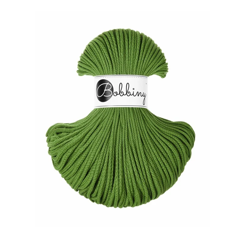 Bobbiny Flechtkordel, 3 mm, MOSS GREEN