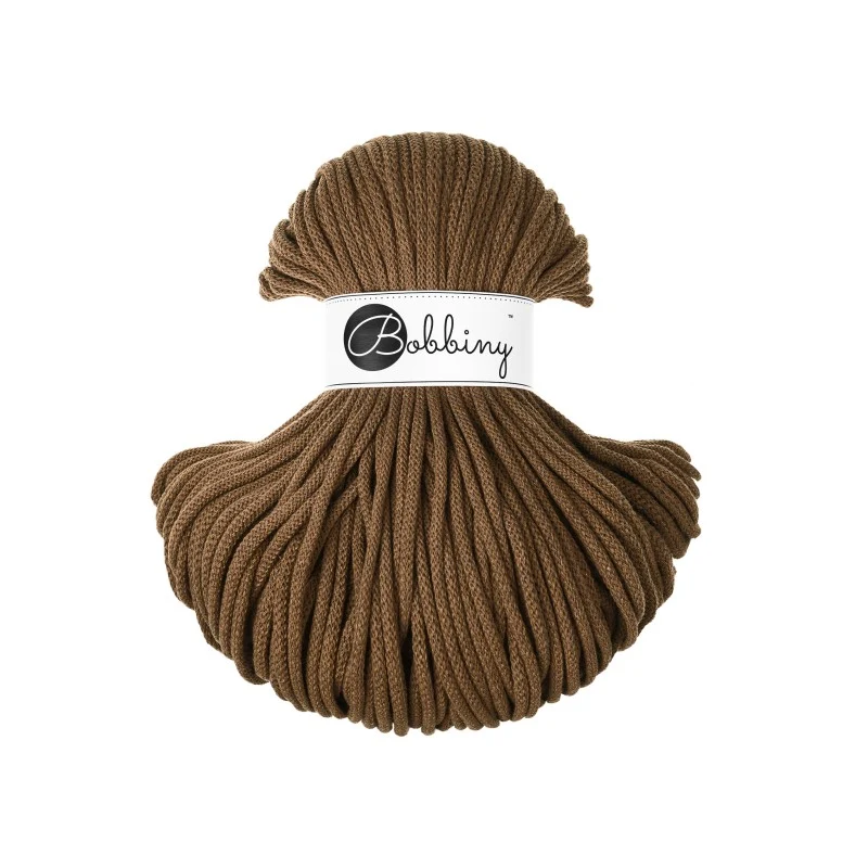 Bobbiny Flechtkordel, 5 mm, NUT BROWN
