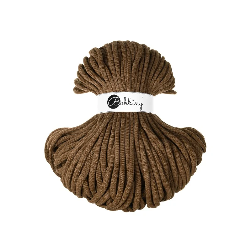 Bobbiny Flechtkordel, 9 mm, NUT BROWN