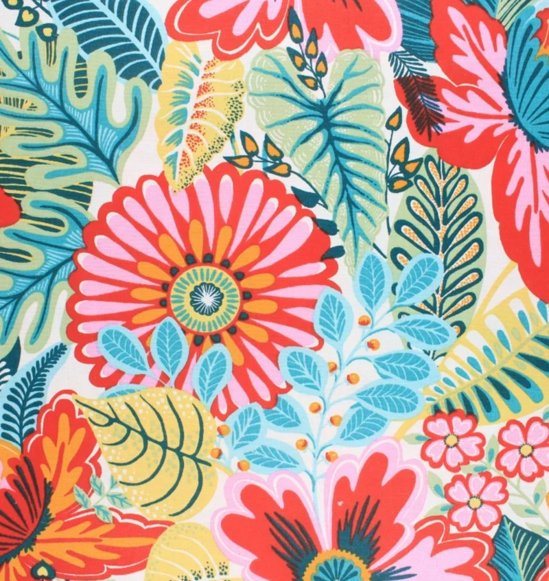 Wasserabweisender Stoff Flower bunt