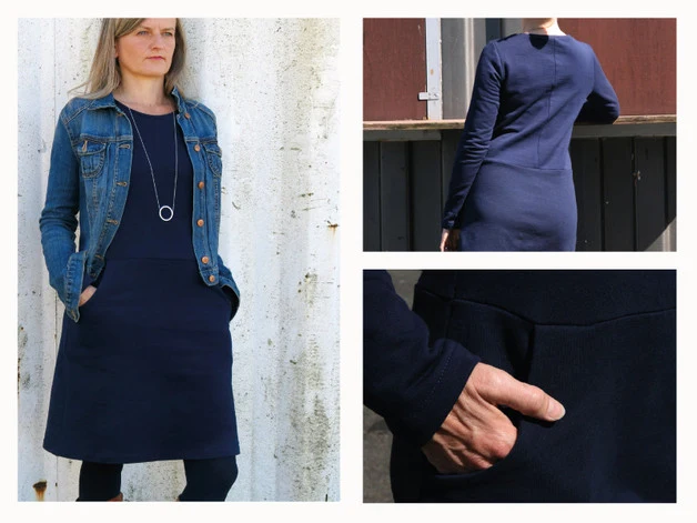 Schnittreif - Frau FANNIE vielseitiges Sweatkleid