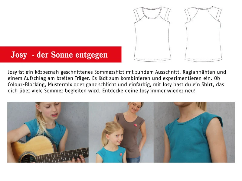Schnittreif - Josy - Trägershirt mit Raglannaht und Aufschlag