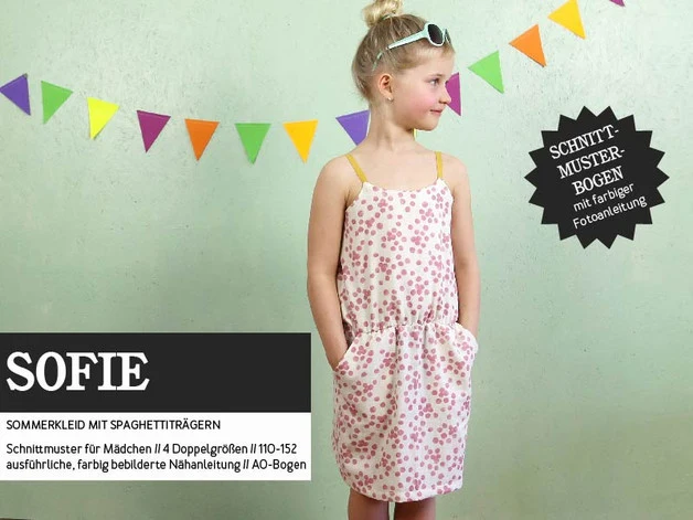 SALE Schnittreif - Sofie - Sommerkleid mit Spaghettiträgern