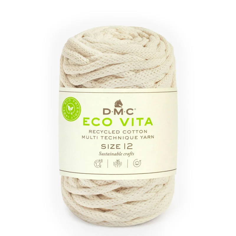 DMC Eco Vita 12 – Cordino Cotone Riciclato 250g per Cestini e Arredo