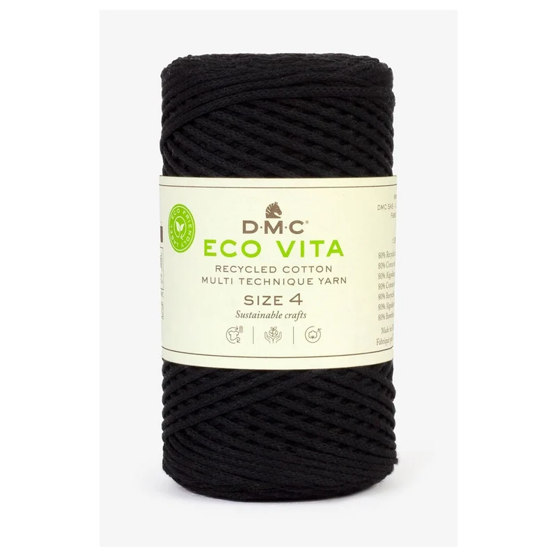 DMC Eco Vita 4 – Cordino in Cotone Riciclato 250g per Uncinetto e Borse