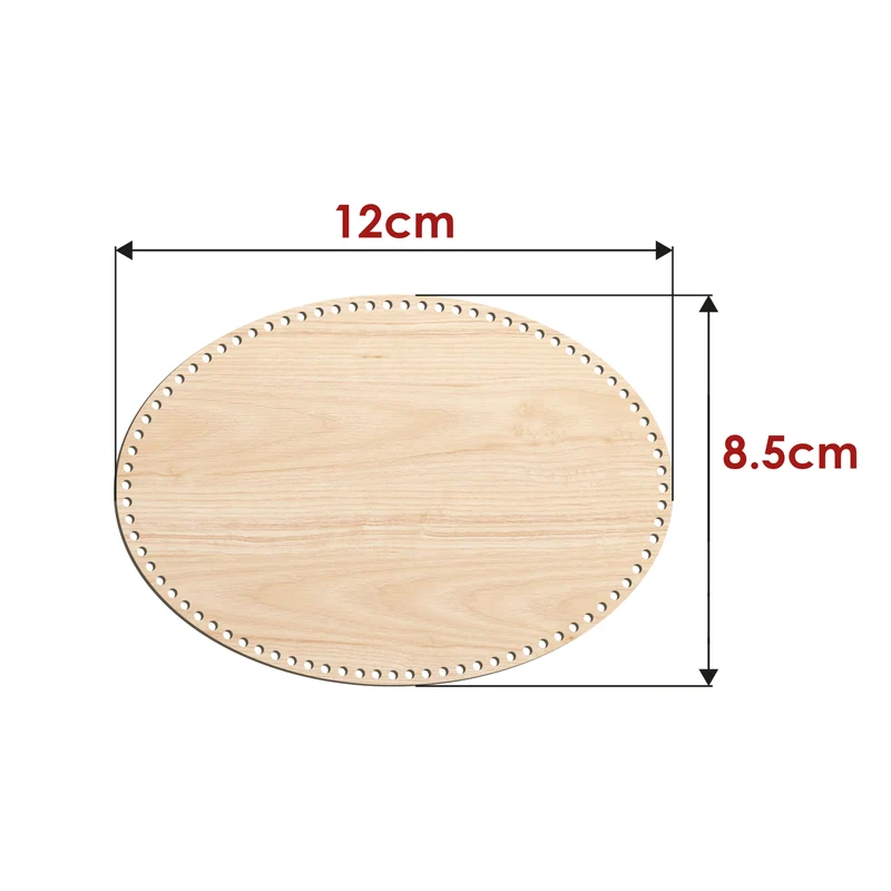 Base in Legno Ovale 4 mm per Cestini e Organizer all’Uncinetto