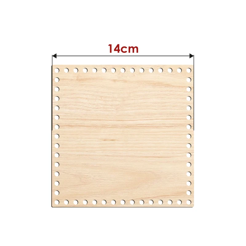 Base in Legno Quadrata 4 mm per Cestini e Organizer all’Uncinetto