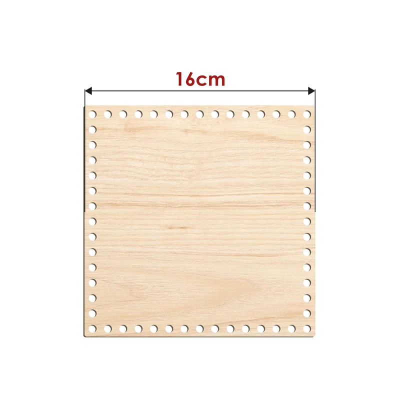 Base in Legno Quadrata 4 mm per Cestini e Organizer all’Uncinetto