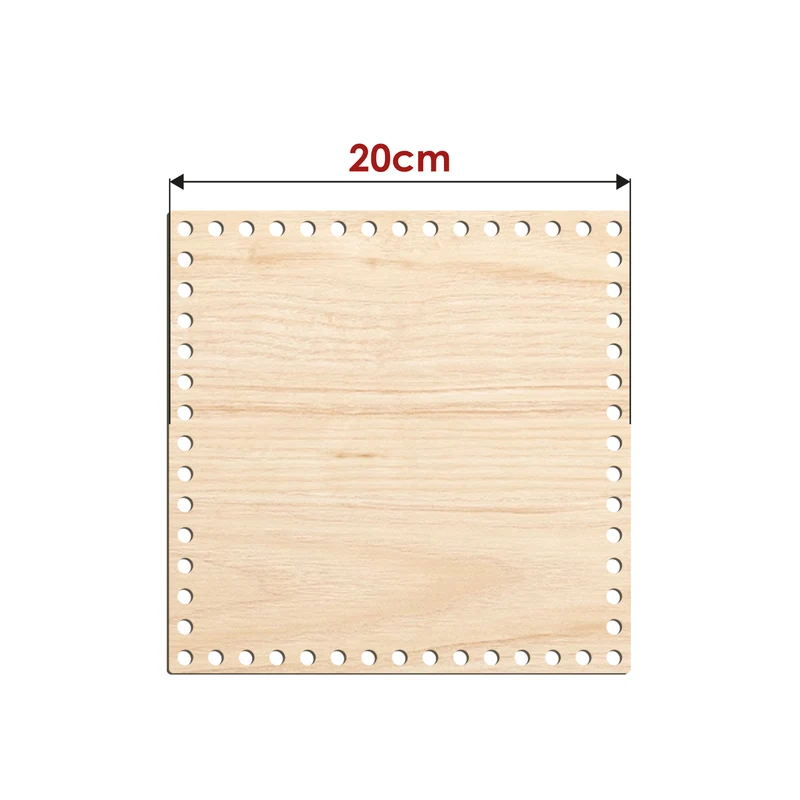 Base in Legno Quadrata 4 mm per Cestini e Organizer all’Uncinetto