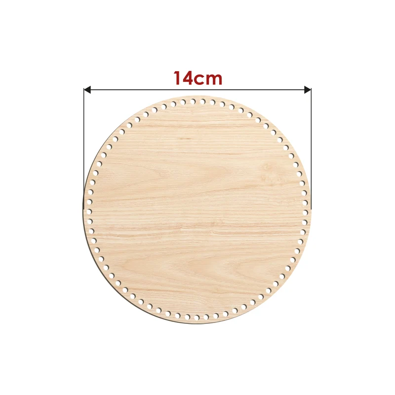 Base in Legno Rotonda 4 mm per Cestini e Organizer all’Uncinetto