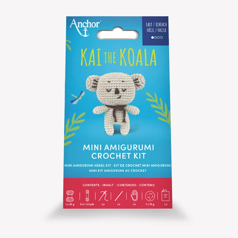 Kit Amigurumi Kai il Koala – Mini Crochet Kit Anchor Facile