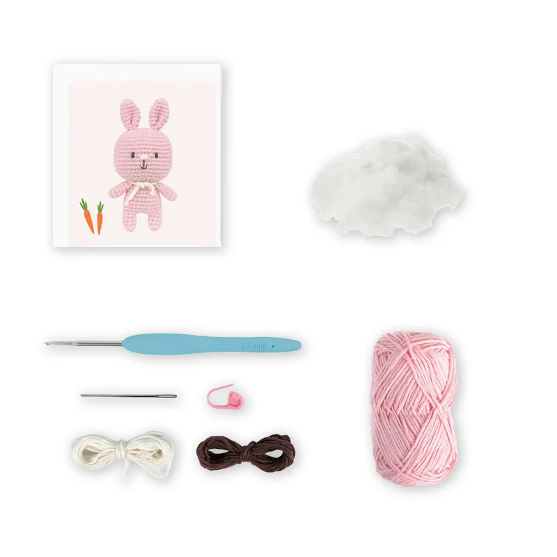 Kit Amigurumi Renée la Coniglietta – Mini Crochet Kit Anchor per Principianti