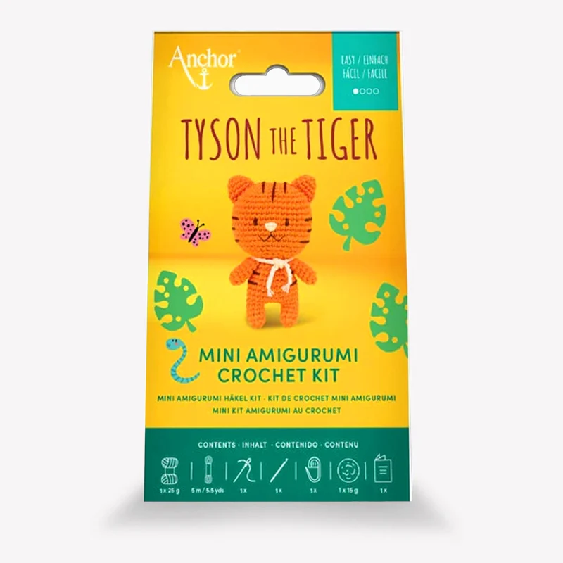 Kit Amigurumi Anchor Tyson la Tigre – Mini Tigre Uncinetto Facile