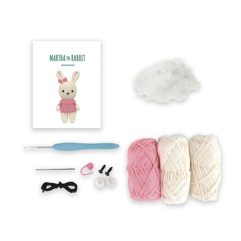 Kit Amigurumi Anchor Martha the Rabbit – Coniglietta all’Uncinetto Intermedio
