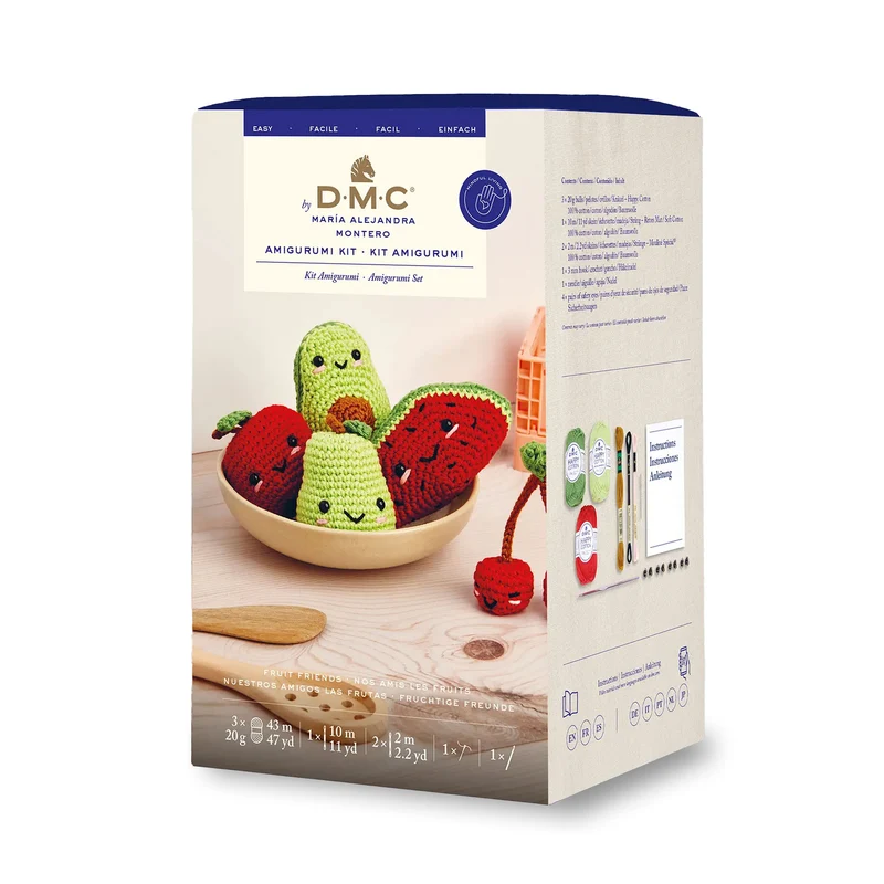 Kit Amigurumi DMC Frutta – Set Uncinetto Happy Cotton