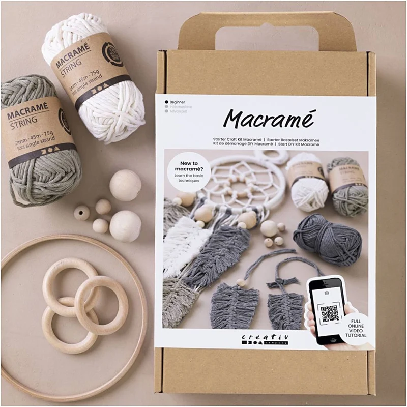 Kit Macramé Intermedio – Acchiappasogni Fai da Te (Creativ Company)