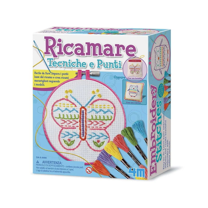 Kit Ricamo per Bambini – Tecniche e Punti (4M)