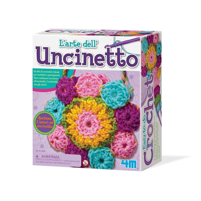 Kit Uncinetto per Bambini e Principianti – L’arte dell’Uncinetto (4M)
