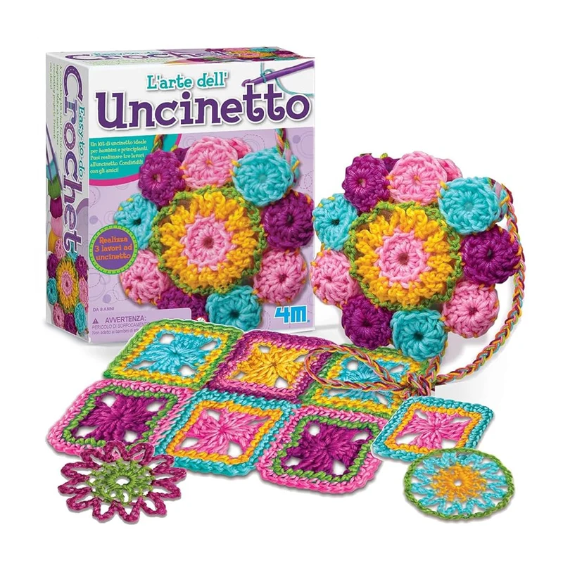 Kit Uncinetto per Bambini e Principianti – L’arte dell’Uncinetto (4M)