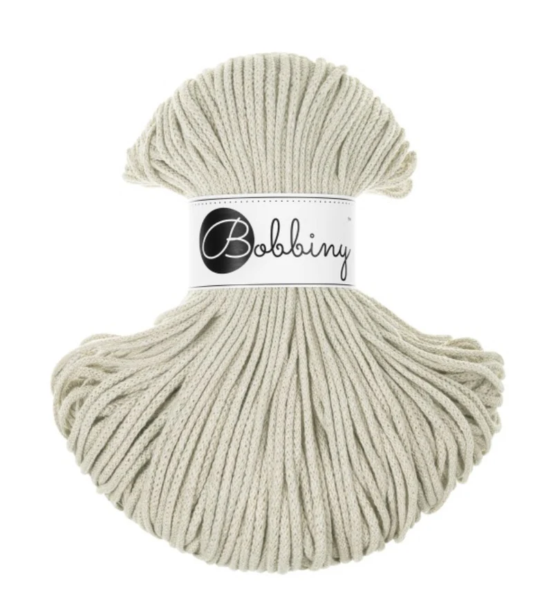 Bobbiny Flechtkordel, 3 mm, PALE OLIVE