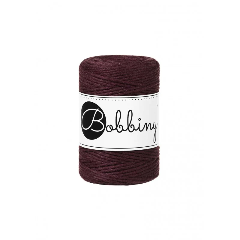 Bobbiny Makramee-Kordel, einfach gedreht, 1,5 mm, Burgundy