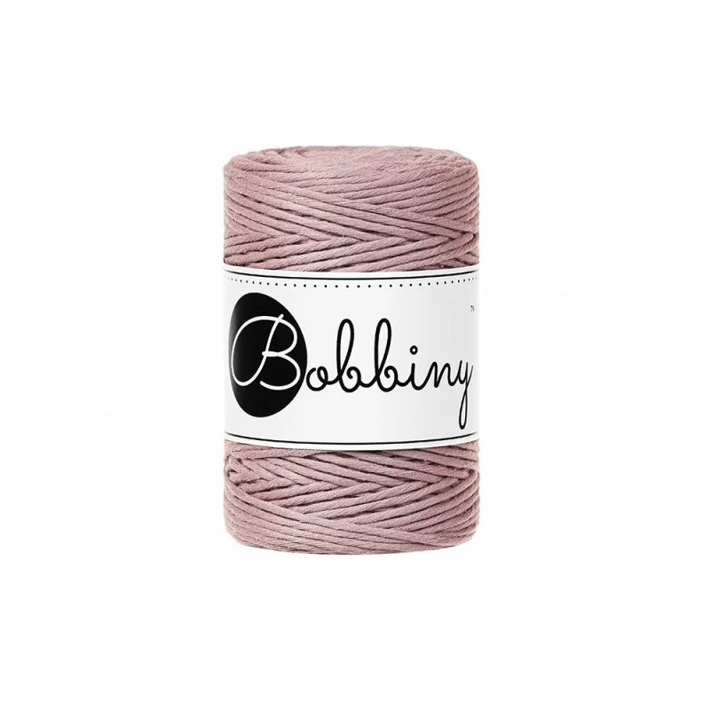 Bobbiny Makramee-Kordel, einfach gedreht, 1,5 mm, Mauve