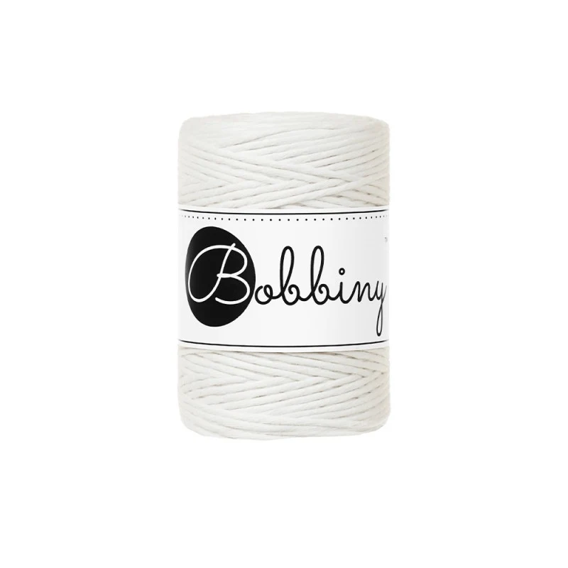 Bobbiny Makramee-Kordel, einfach gedreht, 1,5 mm, Off White