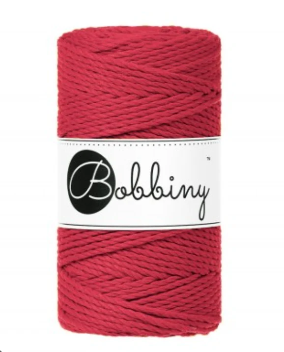 Bobbiny Makramee-Kordel, dreifach gedreht, 3 mm, Classic red 3PLY MAKRAMEE-SCHNUR